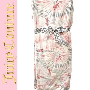 Juicy Couture Signature Logo Tie Dye Throw Blanket